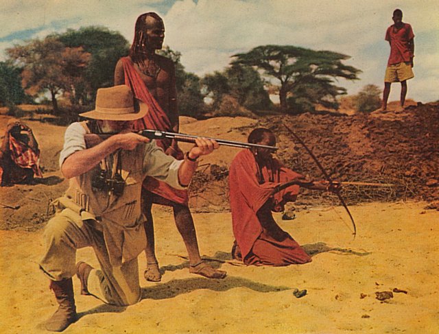 Хемингуэй на охоте в Африке